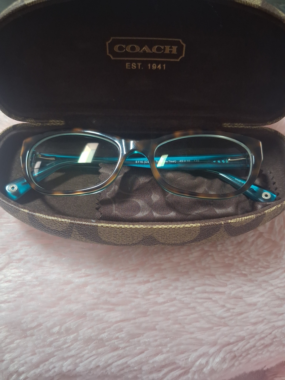 COACH Teal & Tortoiseshell Glasses